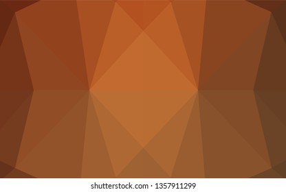 Light Orange vector blurry hexagon pattern. Creative geometric illustration in Origami style with gradient. The best triangular design for your business.