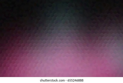 Light Orange vector blurry hexagon background design. Geometric background in Origami style with gradient. 