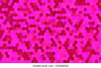 Light Orange vector blurry hexagon background design. Geometric background in Origami style with gradient. 