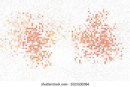 Light Orange vector blurry rectangular background. Geometric background in square style with gradient. The pattern can be used for brand-new background.