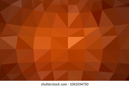 Light Orange vector blurry triangle background design. Geometric background in Origami style with gradient. 