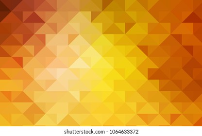 Light Orange vector blurry triangle template. A sample with polygonal shapes. The elegant pattern can be used as part of a brand book.