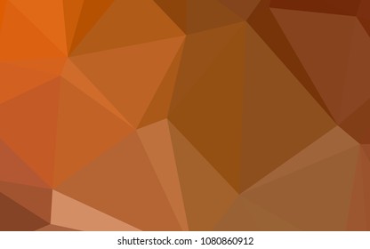 Light Orange vector blurry triangle texture. Creative illustration in halftone style with gradient. The polygonal design can be used for your web site.