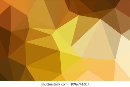 Light Orange vector blurry triangle template. Geometric illustration in Origami style with gradient.  The polygonal design can be used for your web site.