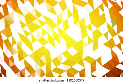 Light Orange vector blurry triangle template. Creative geometric illustration in Origami style with gradient. Brand new style for your business design.