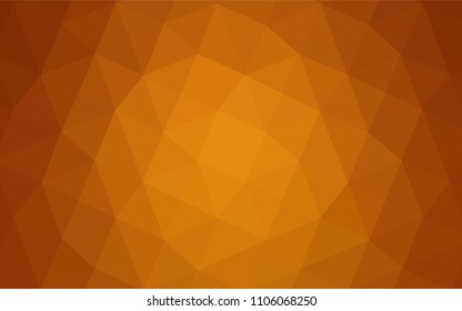 Light Orange vector blurry triangle texture. Creative geometric illustration in Origami style with gradient. The polygonal design can be used for your web site.