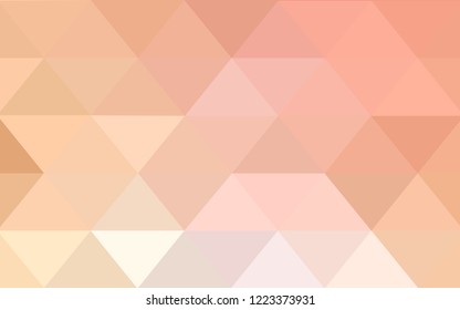 Light Orange vector blurry triangle background design. Geometric background in Origami style with gradient. 