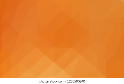 Light Orange vector blurry triangle pattern. A sample with polygonal shapes. Completely new design for your business.