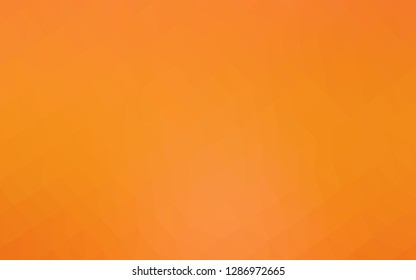 Light Orange vector blurry triangle pattern. Glitter abstract illustration with an elegant design. Triangular pattern for your business design.