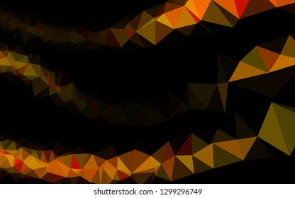 Light Orange vector blurry triangle template. Colorful illustration in Origami style with gradient.  Elegant pattern for a brand book.