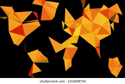 Light Orange vector blurry triangle texture. An elegant bright illustration with gradient. Template for your brand book.