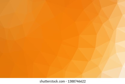 Light Orange vector blurry triangle texture. A vague abstract illustration with gradient. Brand new style for your business design.