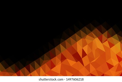Light Orange vector blurry triangle texture. A vague abstract illustration with gradient. The best triangular design for your business.