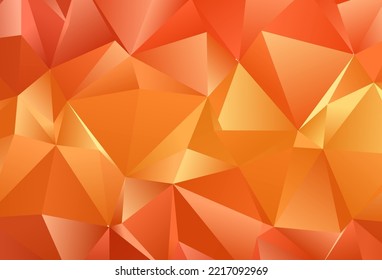 Light Orange Vector Blurry Triangle Template. A Completely New Color Illustration In A Vague Style. Brand New Design For Your Business.