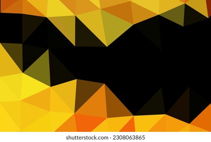 Light Orange vector blurry triangle texture. Geometric illustration in Origami style with gradient. Completely new design for your business.