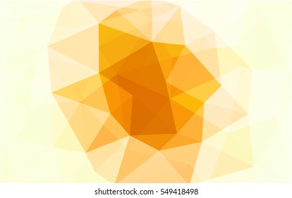 Light Orange vector blurry triangle background design. Geometric background in Origami style with gradient. 