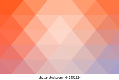 Light Orange vector blurry triangle background design. Geometric background in Origami style with gradient. 