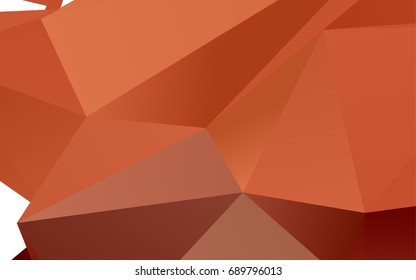Light Orange vector blurry triangle template. Glitter abstract illustration with an elegant design. Triangular pattern for your business design.