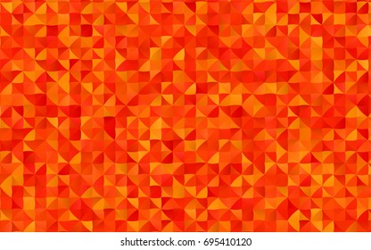 Light Orange vector blurry triangle pattern. Triangular geometric sample with gradient.  The completely new template can be used for your brand book.