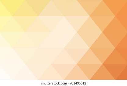 Light Orange vector blurry triangle background design. Geometric background in Origami style with gradient. 