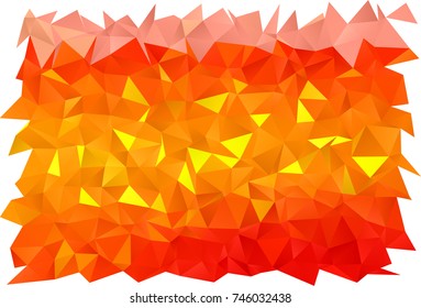 Light Orange vector blurry triangle template. Geometric illustration in Origami style with gradient.  Brand-new design for your business.