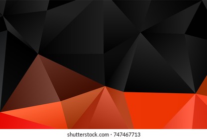 Light Orange vector blurry triangle template. Shining illustration, which consist of triangles. The elegant pattern can be used as part of a brand book.