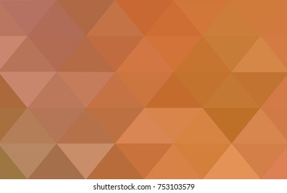Light Orange vector blurry triangle background design. Geometric background in Origami style with gradient. 