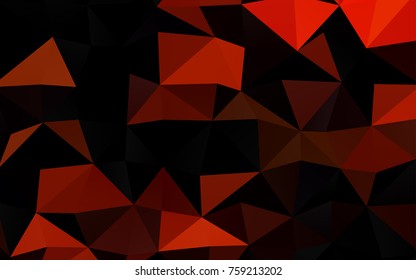 Light Orange vector blurry triangle template. A sample with polygonal shapes. The polygonal design can be used for your web site.