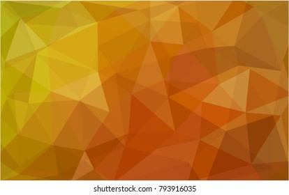 Light Orange vector blurry triangle background design. Geometric background in Origami style with gradient. 