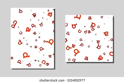 Light Orange vector brochure for ui, ux design. Booklet with textbox on colorful abstract background. The pattern can be used for any ad, booklets.