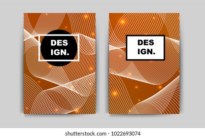 Light Orange vector brochure for ui, ux design. Glitter abstract design concept with text box. Completely new template for your brand book.