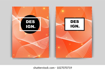 Light Orange vector brochure for ui, ux design. Abstract booklet on colored background with gradient. Beautiful design for cover of notepads.