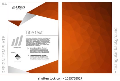 Light Orange vector  brochure for ui, ux design. Abstract booklet on colored background with gradient. New design for a poster, banner of your website.