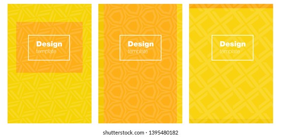 Light Orange vector brochure for ui, ux design. Glitter abstract design concept with text box. Completely new template books.