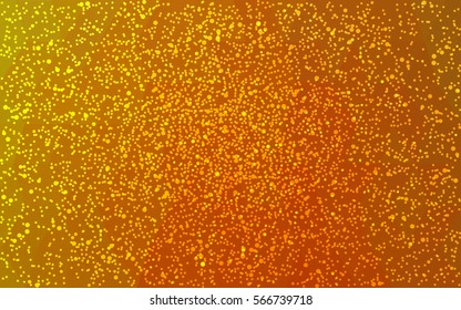 Light Orange vector christmas polygon background. Low poly Illustration consisting of triangles with snowflakes. Texture, seamless background of New Year celebration.