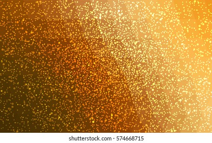 Light Orange vector christmas polygon background. Low poly Illustration consisting of triangles with snowflakes. Texture background of New Year celebration.