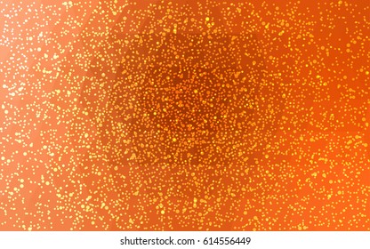 Light Orange vector christmas polygon background. Low poly Illustration consisting of triangles with snowflakes. Texture background of New Year celebration.