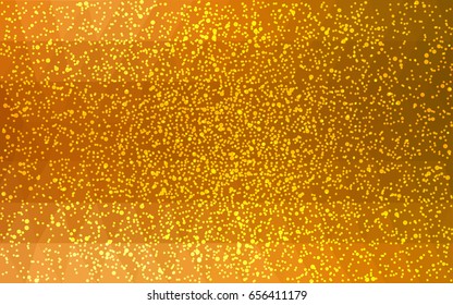 Light Orange vector christmas polygon background. Low poly Illustration consisting of triangles with snowflakes. Texture background of New Year celebration.