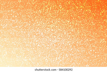 Light Orange vector christmas postcard low polygon background. Illustration consisting of triangles. Abstract triangular polygonal origami or crystal design of New Year celebration.