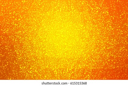 Light Orange vector christmas postcard low polygon background. Illustration consisting of triangles. Abstract triangular polygonal origami or crystal design of New Year celebration.