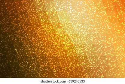 Light Orange vector christmas postcard low polygon background. Illustration consisting of triangles. Abstract triangular polygonal origami or crystal design of New Year celebration.