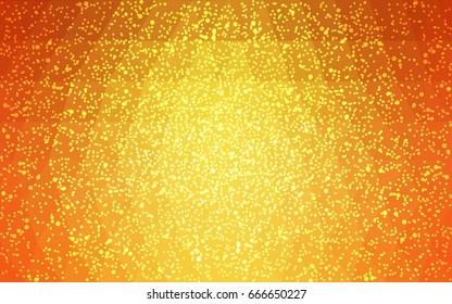 Light Orange vector christmas postcard low polygon background. Illustration consisting of triangles. Abstract triangular polygonal origami or crystal design of New Year celebration.