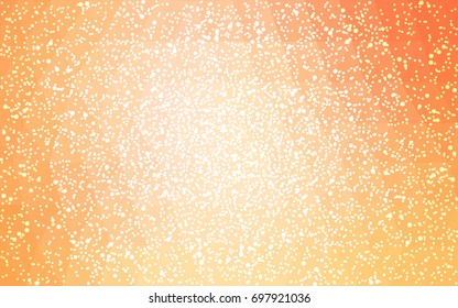 Light Orange vector christmas postcard low polygon background. Illustration consisting of triangles. Abstract triangular polygonal origami or crystal design of New Year celebration.