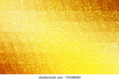 Light Orange vector christmas postcard low polygon background. Illustration consisting of triangles. Abstract triangular polygonal origami or crystal design of New Year celebration.