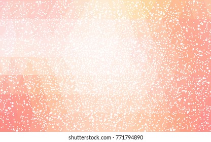 Light Orange vector christmas postcard low polygon background. Illustration consisting of triangles. Abstract triangular polygonal origami or crystal design of New Year celebration.
