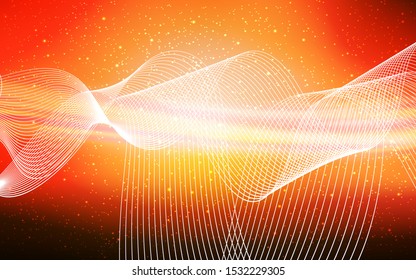 Light Orange vector colorful blur backdrop. Glitter abstract illustration with gradient design. New style design for your brand book.