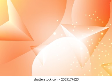 Hell Orange Vektorgrafik Farbige Illustration mit Kreise und Linien im futuristischen Stil. Unscharfes dekoratives Design im abstrakten Stil mit Blasen. Einfaches Design für Ihre Website.
