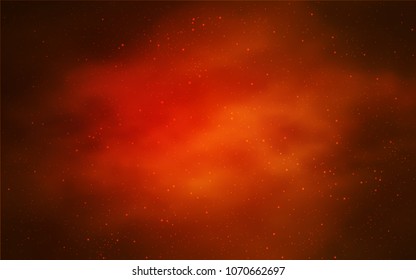 Light Orange vector cover with astronomical stars. Shining colored illustration with bright astronomical stars. Pattern for futuristic ad, booklets.