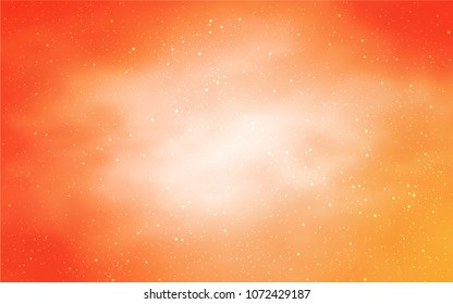 Light Orange vector cover with astronomical stars. Modern abstract illustration with Big Dipper stars. Best design for your ad, poster, banner.