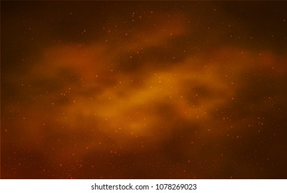 Light Orange vector cover with astronomical stars. Blurred decorative design in simple style with galaxy stars. Pattern for astrology websites.